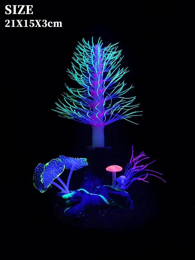 Glowing Coral Branch Aquarium Decor - My Store