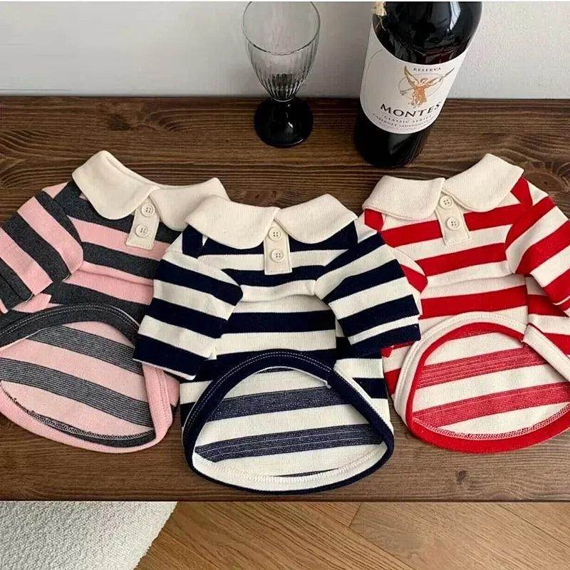 Striped Polo Shirt for Dogs - My Store