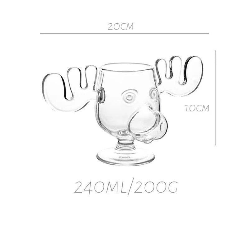 Elk Wine Glass - 200ml Reindeer Cocktail & Juice Cup - My Store