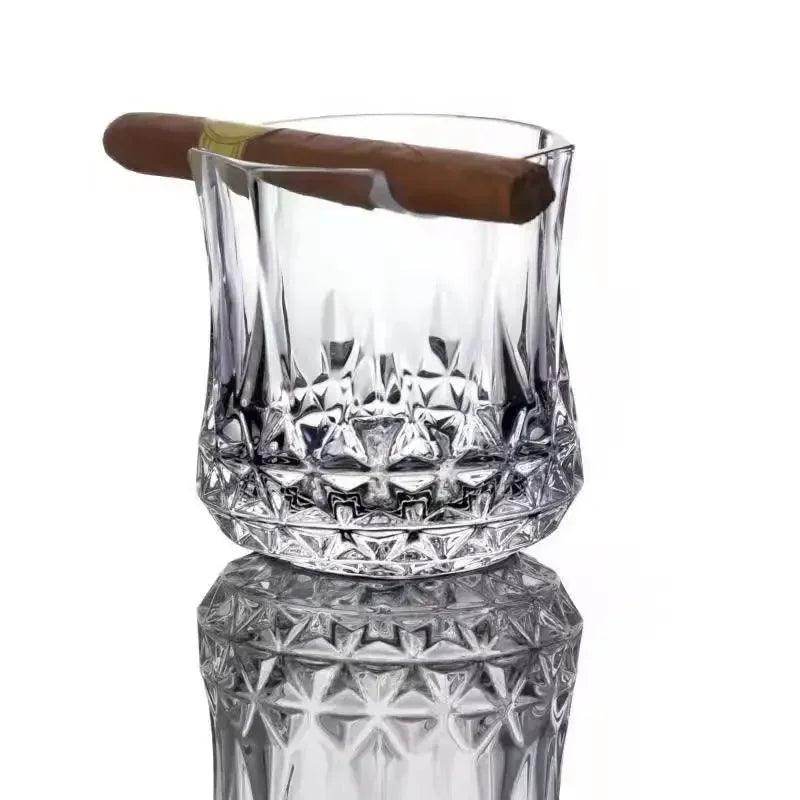 Creative Luxury Whiskey Glass with Cigar Rest - My Store