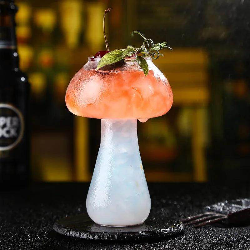 Mushroom Cocktail Glass Cup with Straw - My Store