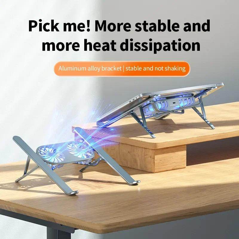 Dual Fan Laptop Cooler Base Stand - My Store