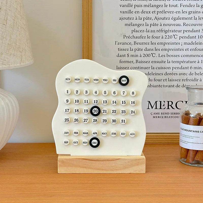 Wooden Montessori Perpetual Desk Calendar - My Store