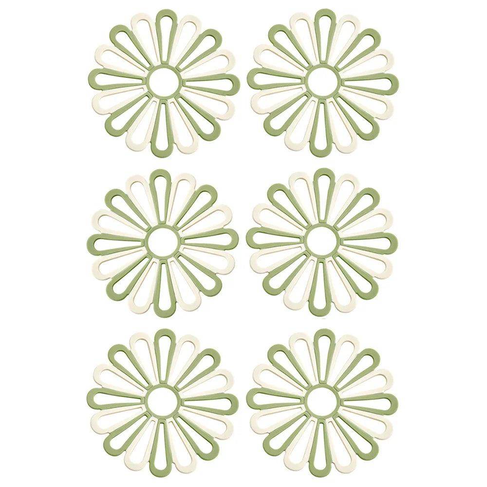 6Pcs Nordic Silicone Flower Placemats - My Store