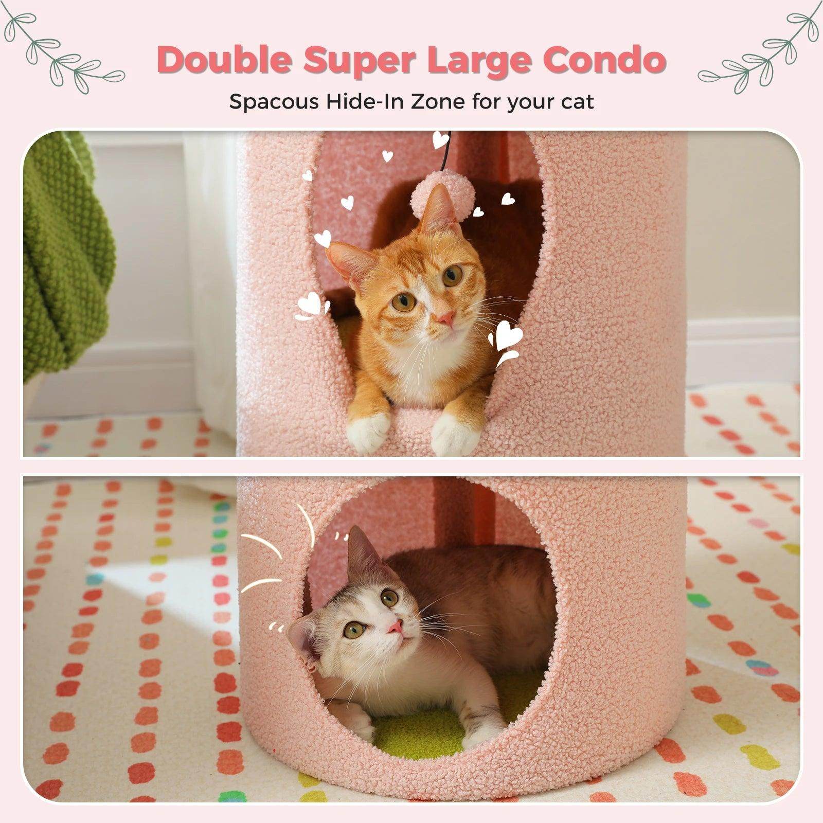 Flower Cat Bed House Indoor Double-Deck Cat Condo - My Store