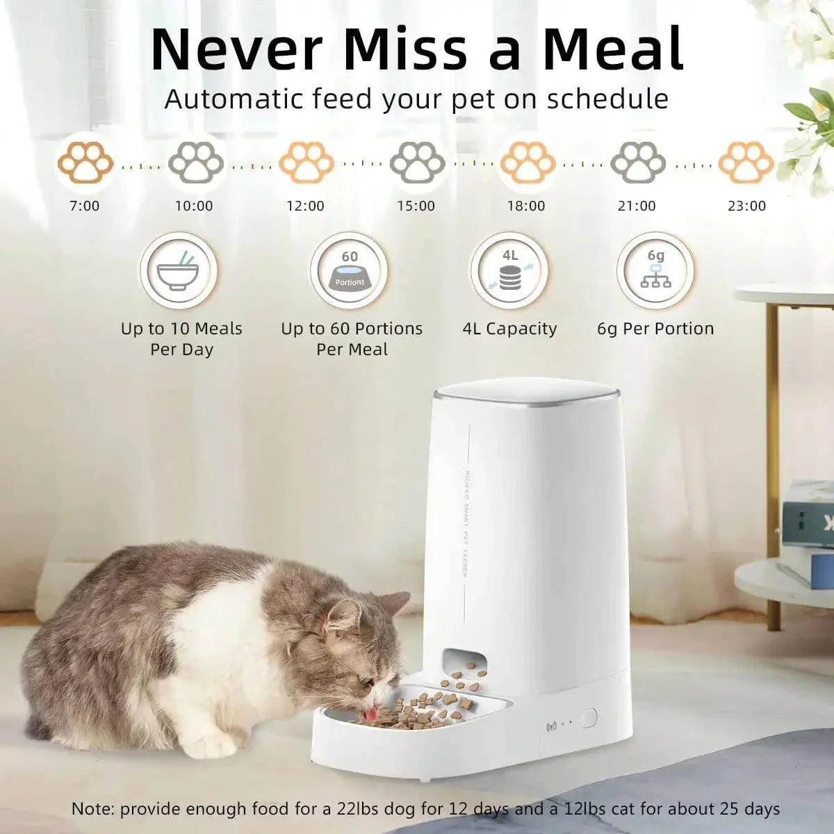 Smart WiFi Automatic Pet Feeder (4L) - My Store