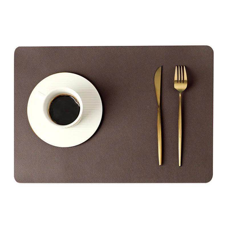 Double-Layer Leather Placemat - My Store