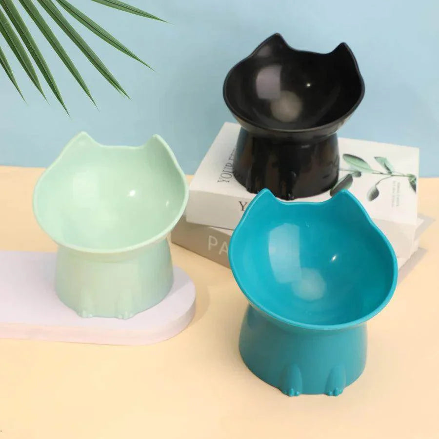 Elevated Cat Bowl with Tilted Edge - My Store
