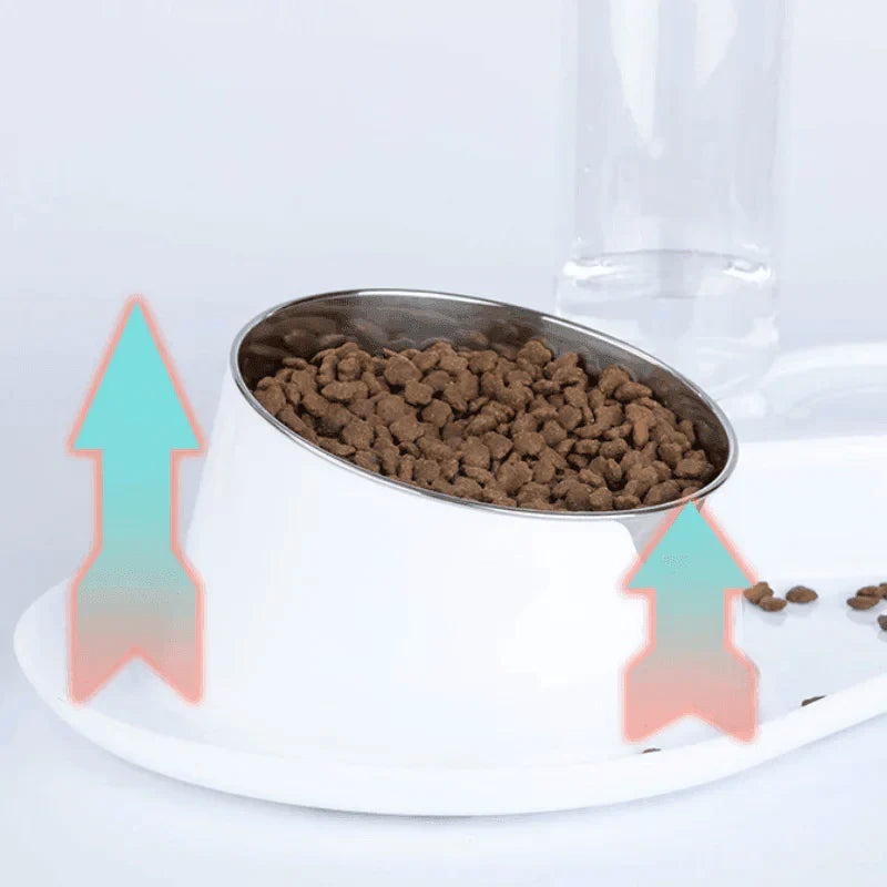 Pet Dual Bowl Dog and Cat Automatic Feeding and Water Dispenser - My Store