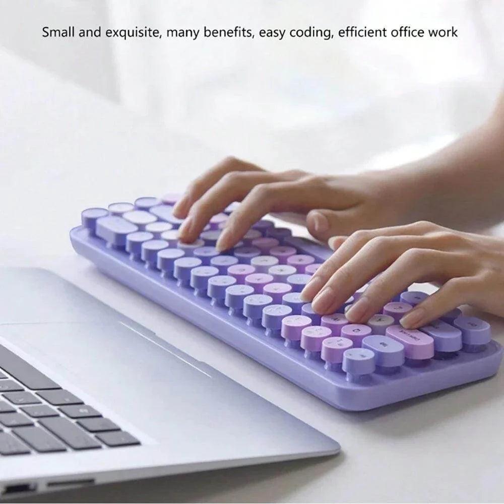 Colorful Wireless Keyboard and Mouse Ergonomic - My Store