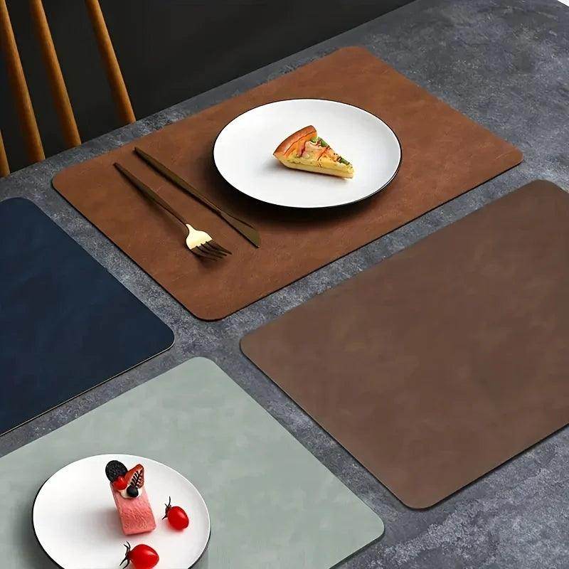 4pcs, Leather Placemats, Rectangular - My Store