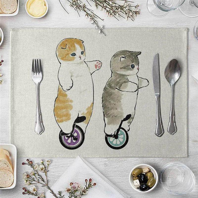 Cat Cartoon Animal Placemat - My Store