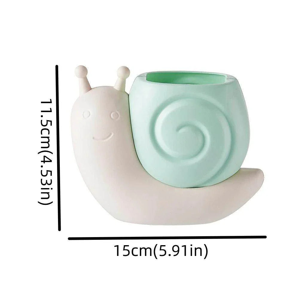 Interesting Snail Pen Holder Student Plastic Pencil Storage Box - My Store