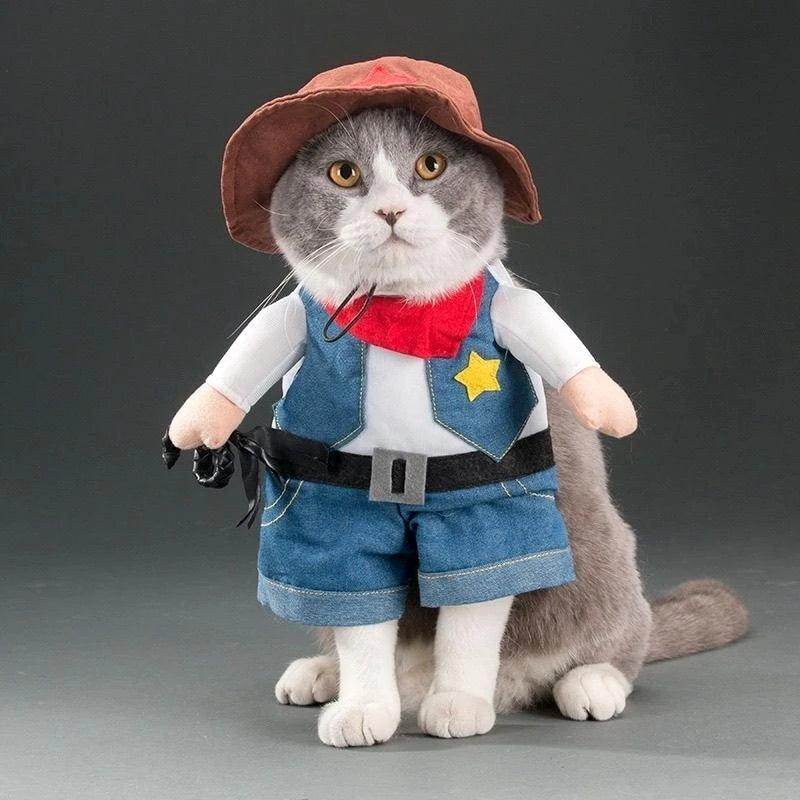 Funny Cat Clothes Dog Cat Cosplay Jumpsuit - My Store