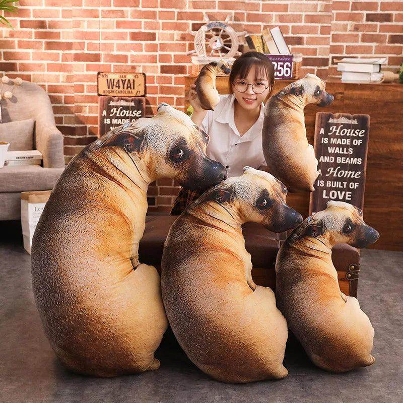 3D Lifelike Dog Print Throw Pillow – Fun & Cozy Home Cushion - My Store