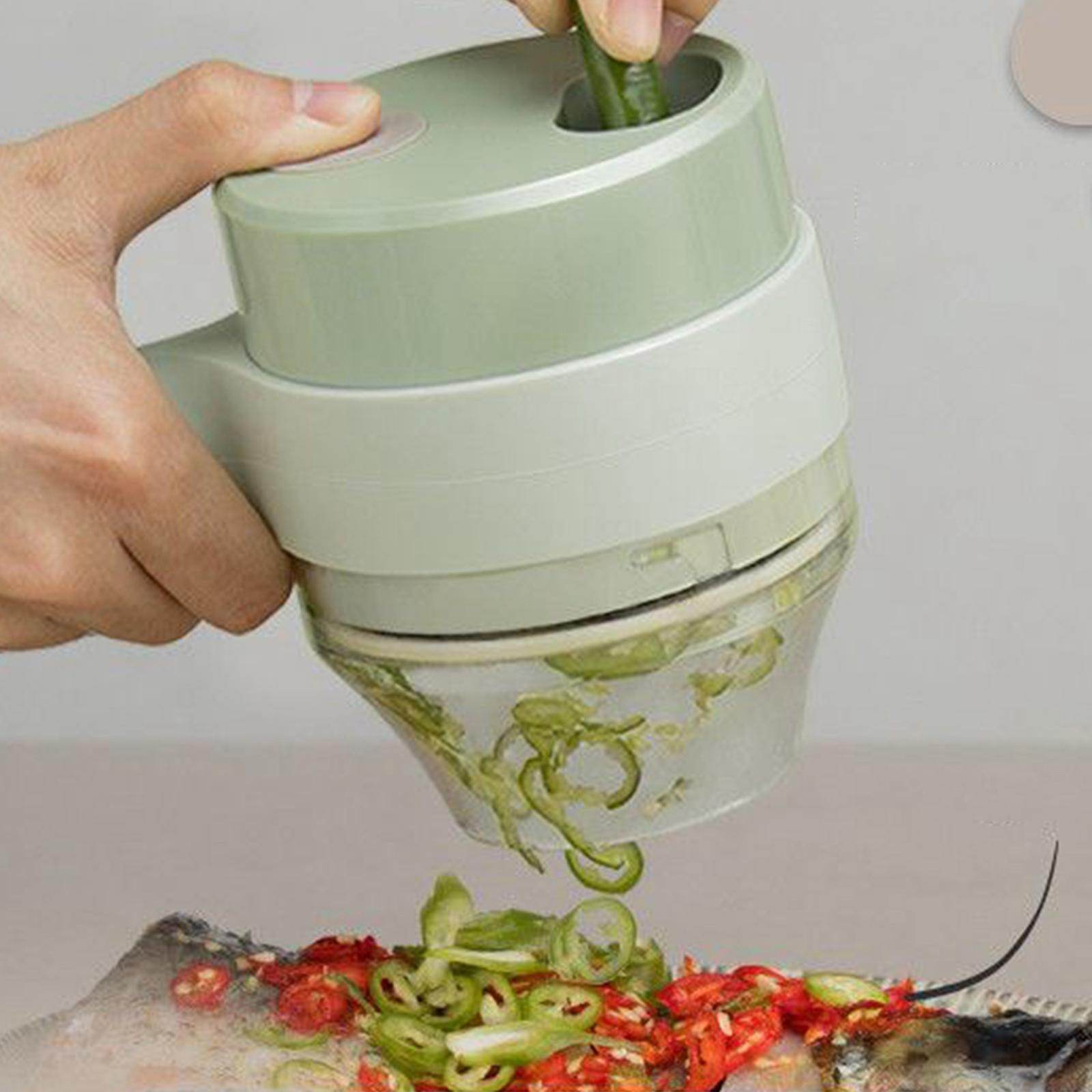 USB 4-in-1 Handheld Rechargeable Vegetable Chopping Machine - My Store