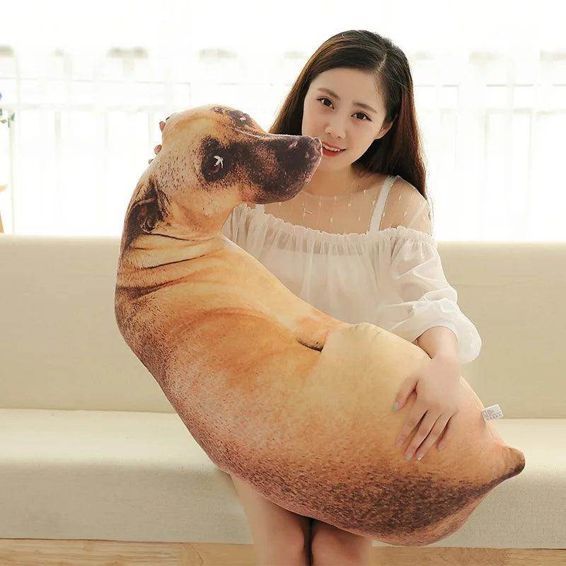 3D Lifelike Dog Print Throw Pillow – Fun & Cozy Home Cushion - My Store