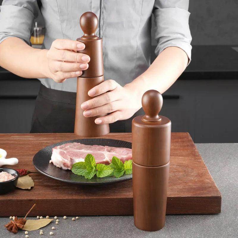 Manual Oak Wood Pepper Grinder Set - My Store
