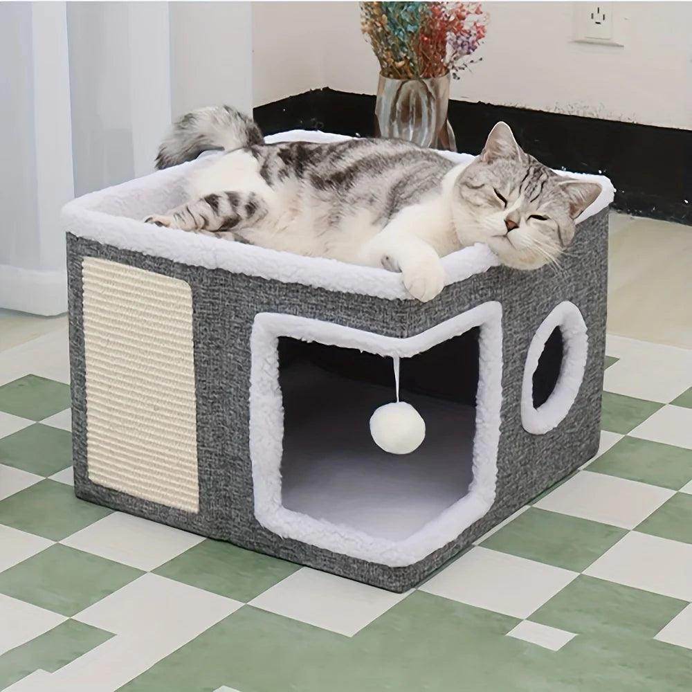 Luxury Double-Layered Cat Bed - My Store