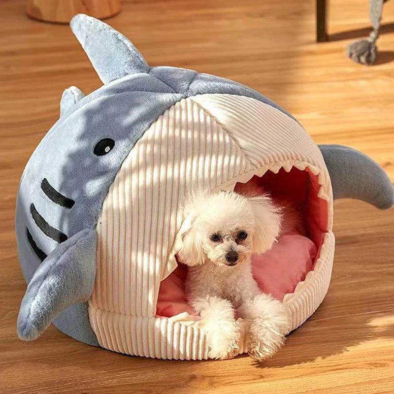 Cartoon Shark Warm Cat Bed - My Store