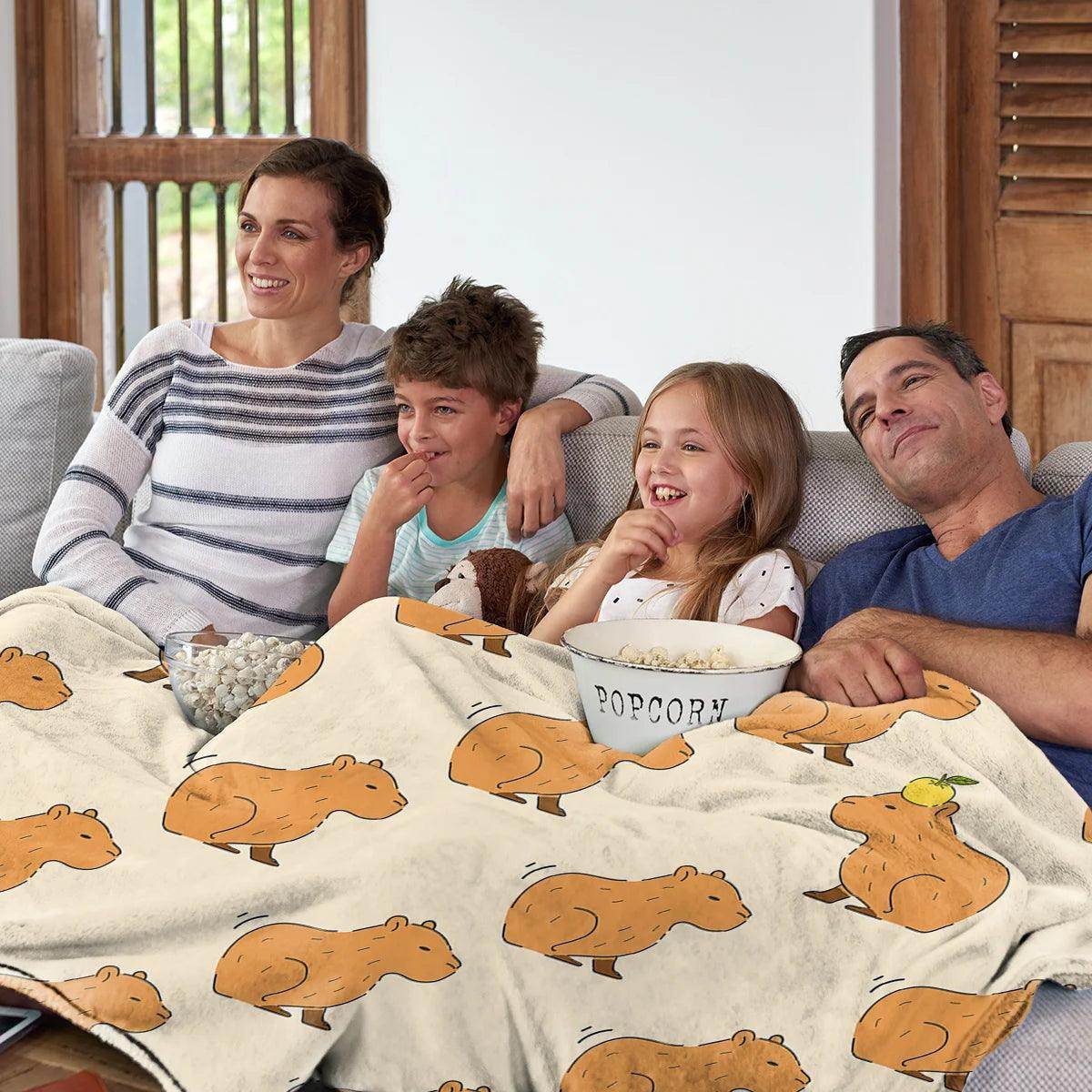 Trembling Capybara Printed Flannel Fleece Blanket - My Store