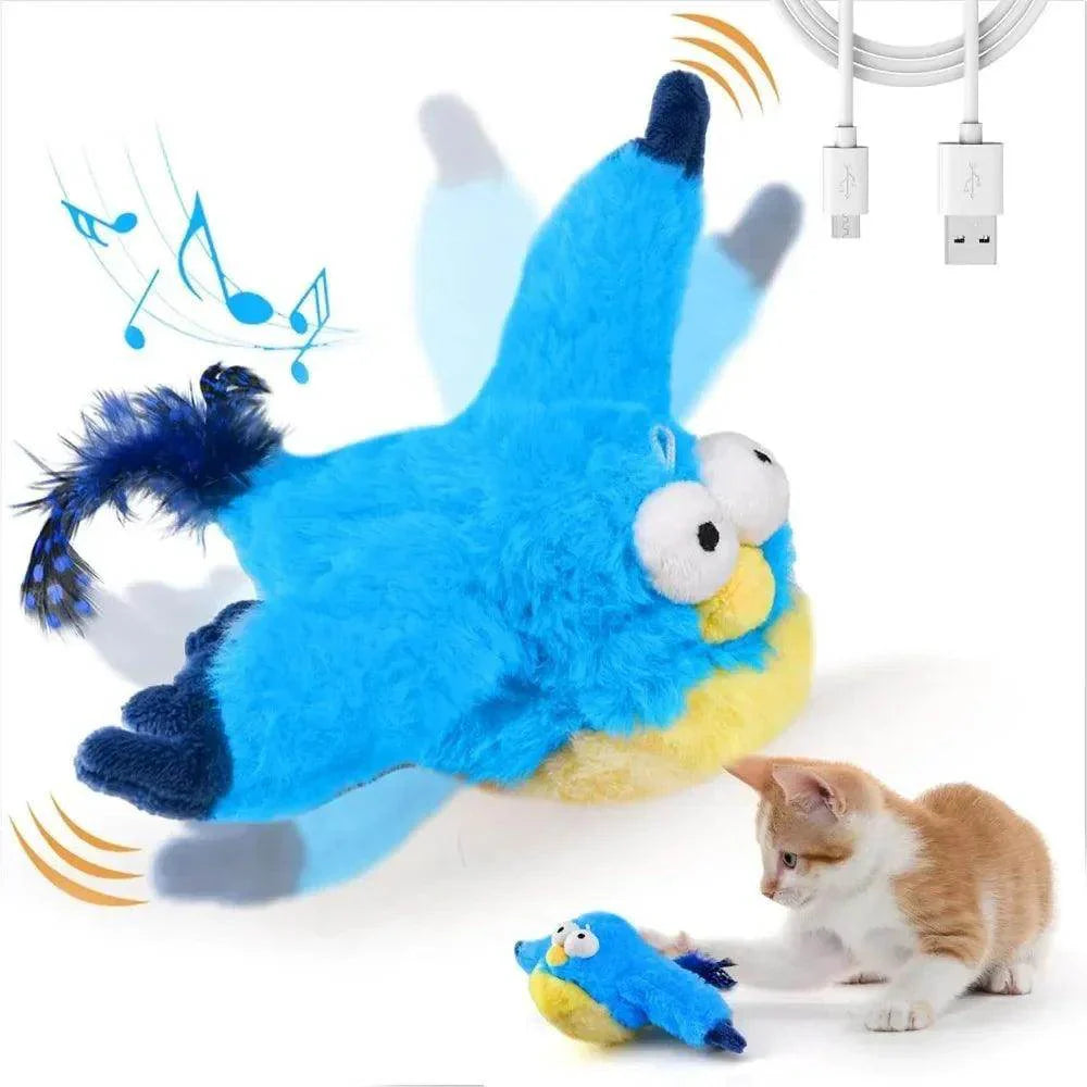 Interactive Cat Toy Rechargeable Chirping Flapping Bird - My Store