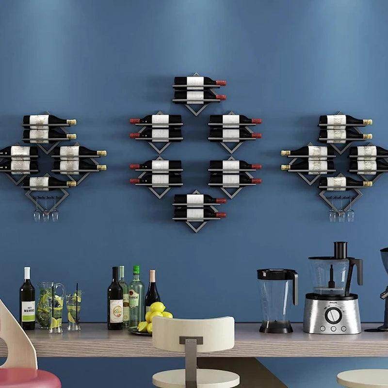 Wall-Mounted Upside Down Wine Rack - My Store
