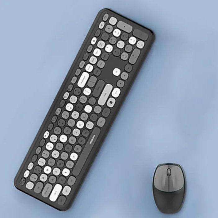 Small Fresh Macaron Color Wireless Keyboard and Mouse Set - My Store