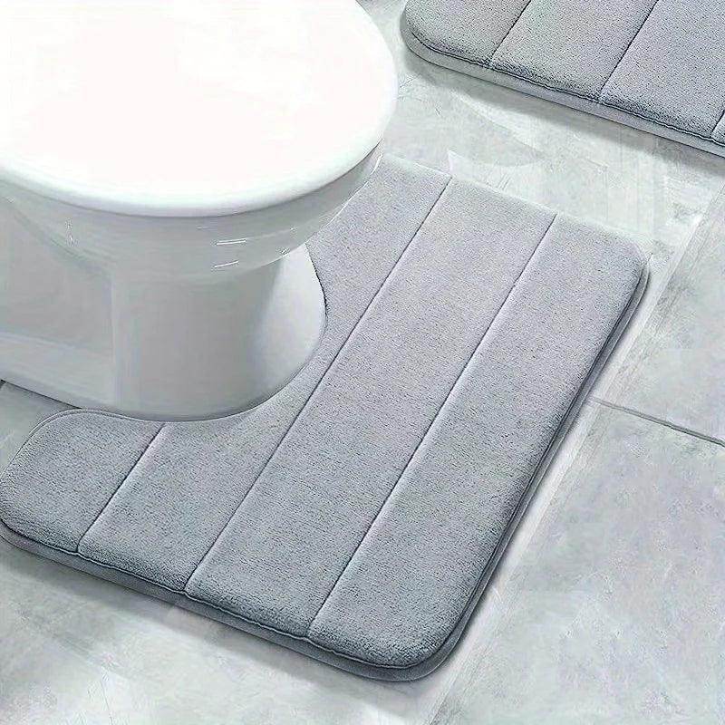Pure Color Striped Bathroom Mat - My Store