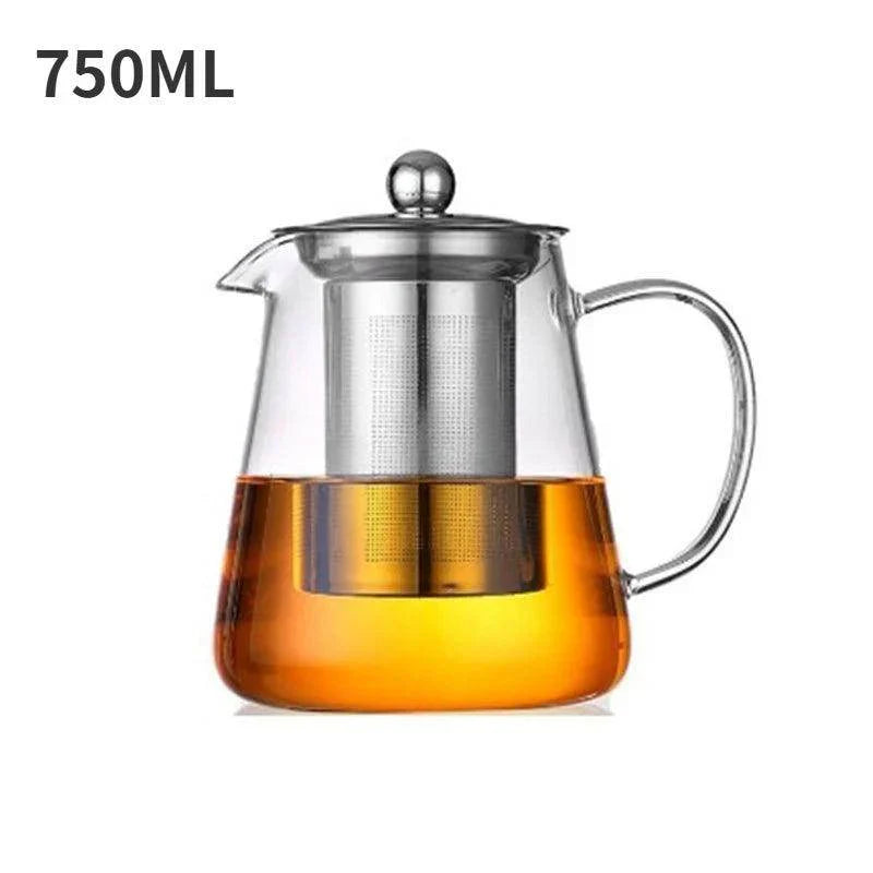 Heat Resistant Glass Teapot with Tea Strainer Infuser - My Store