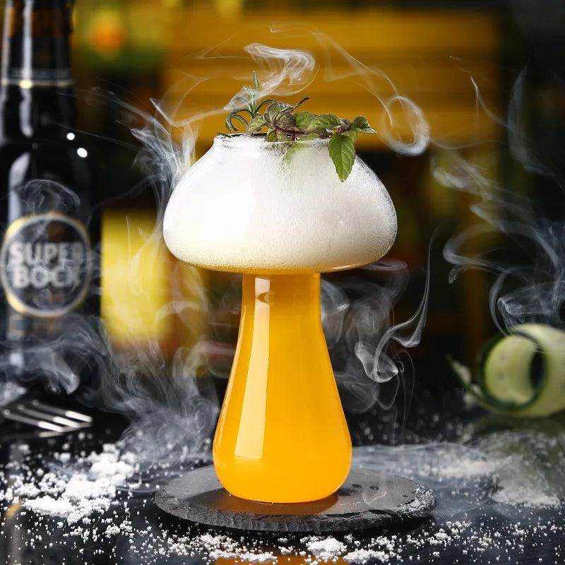 Mushroom Cocktail Glass Cup with Straw - My Store