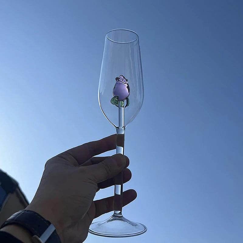 Creative 3D Rose Wine Glass - My Store
