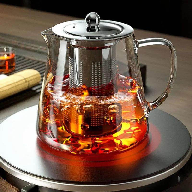 Heat Resistant Glass Teapot with Tea Strainer Infuser - My Store