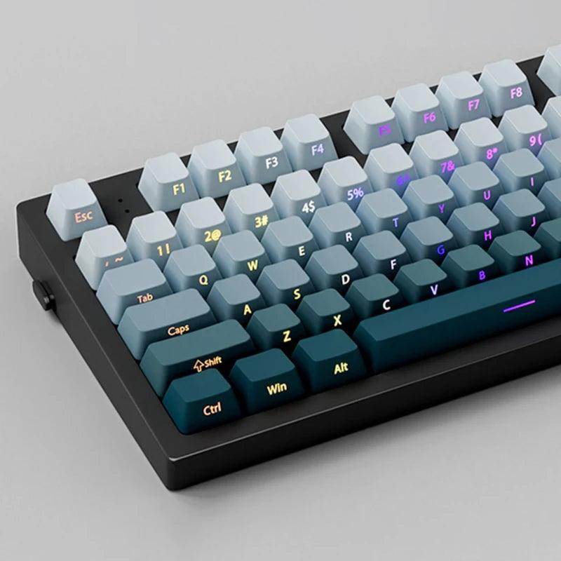 135 Keys Gradient Green Shine Through Keycaps - My Store