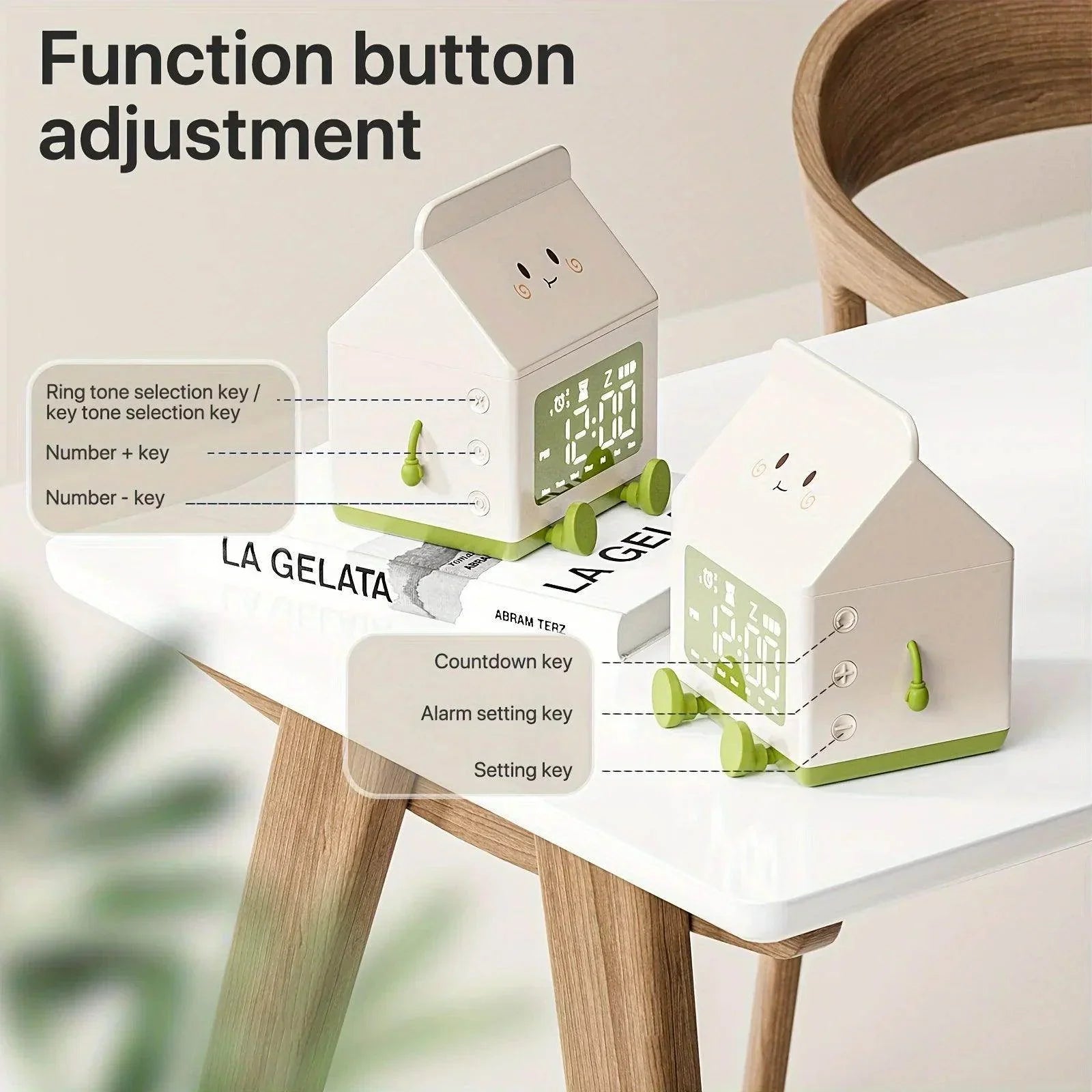 Milk Box Mini Alarm Clock - My Store