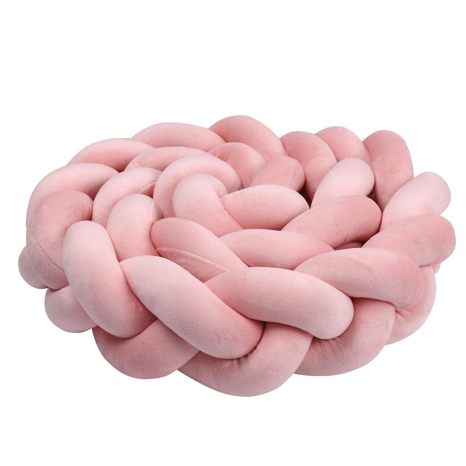 Baby Bumper Bed Braid Knot Pillow - My Store