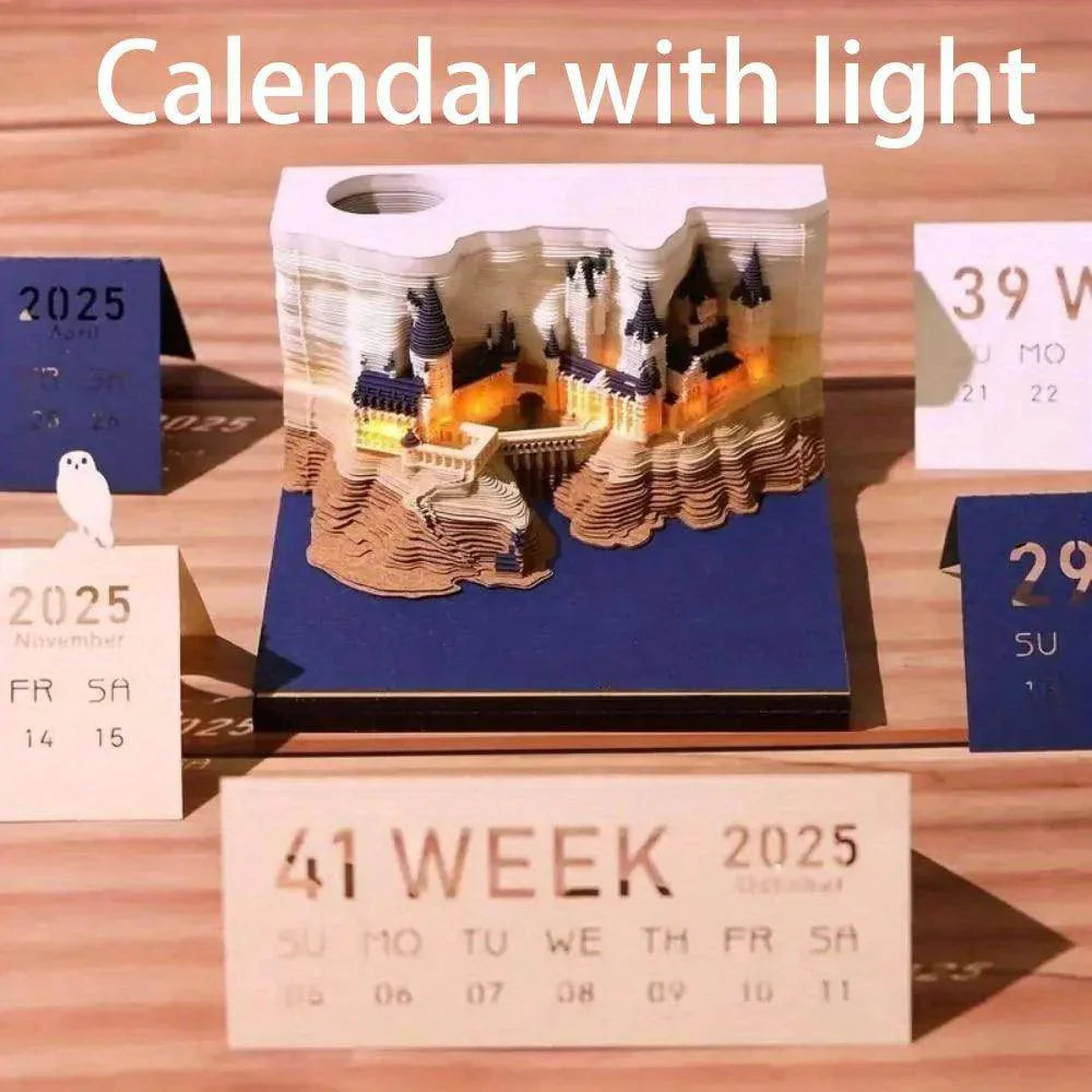 Mystical 3D Desk Calendar Pop-Up Castle - My Store