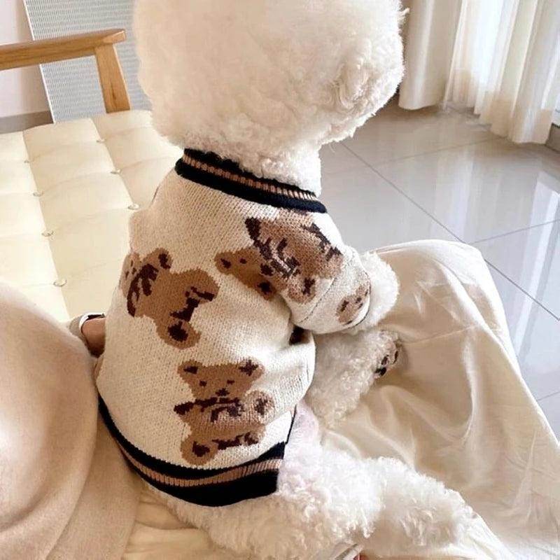 Striped Knitted Pet Sweater - My Store