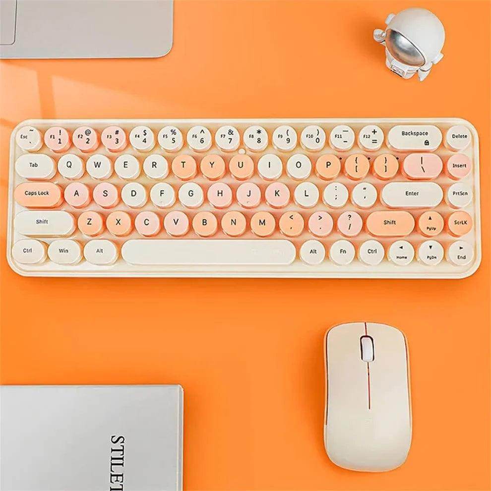 Colorful Wireless Keyboard and Mouse Ergonomic - My Store