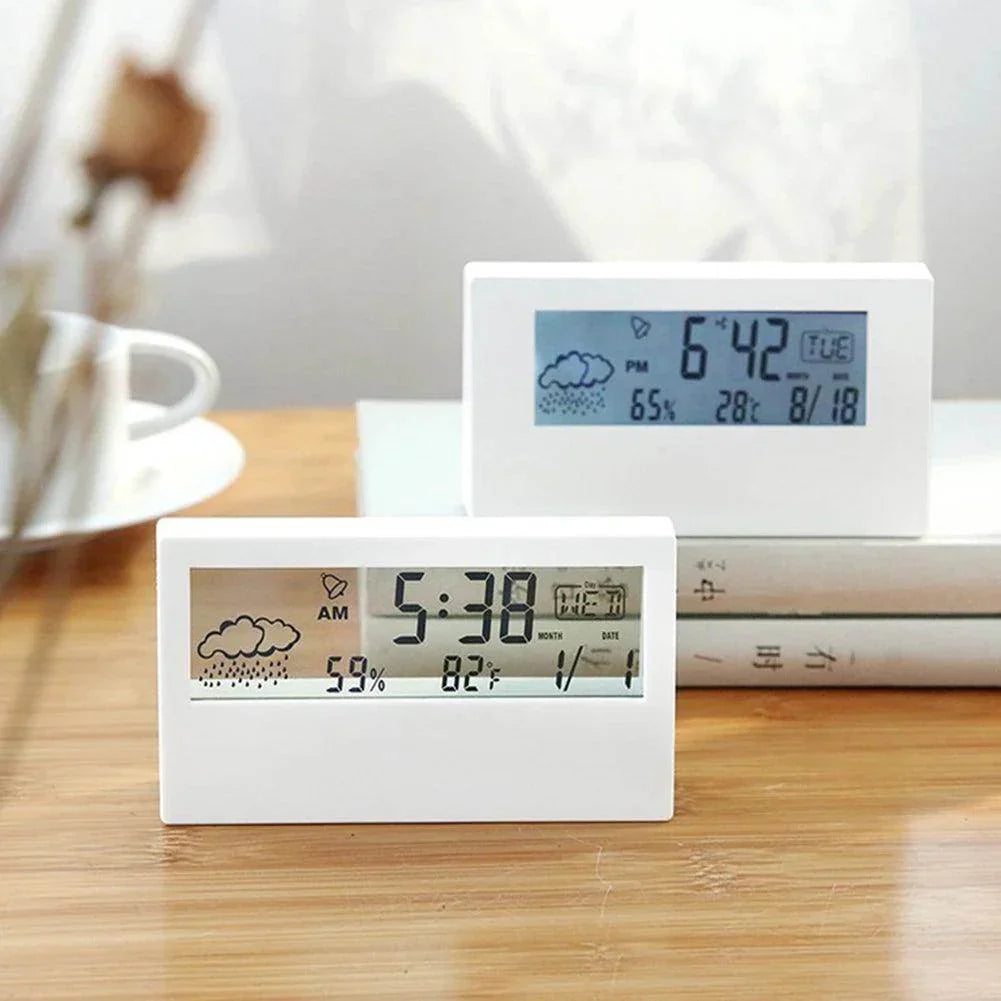 Digital Thermo-Hygrometer Desk Clock - My Store