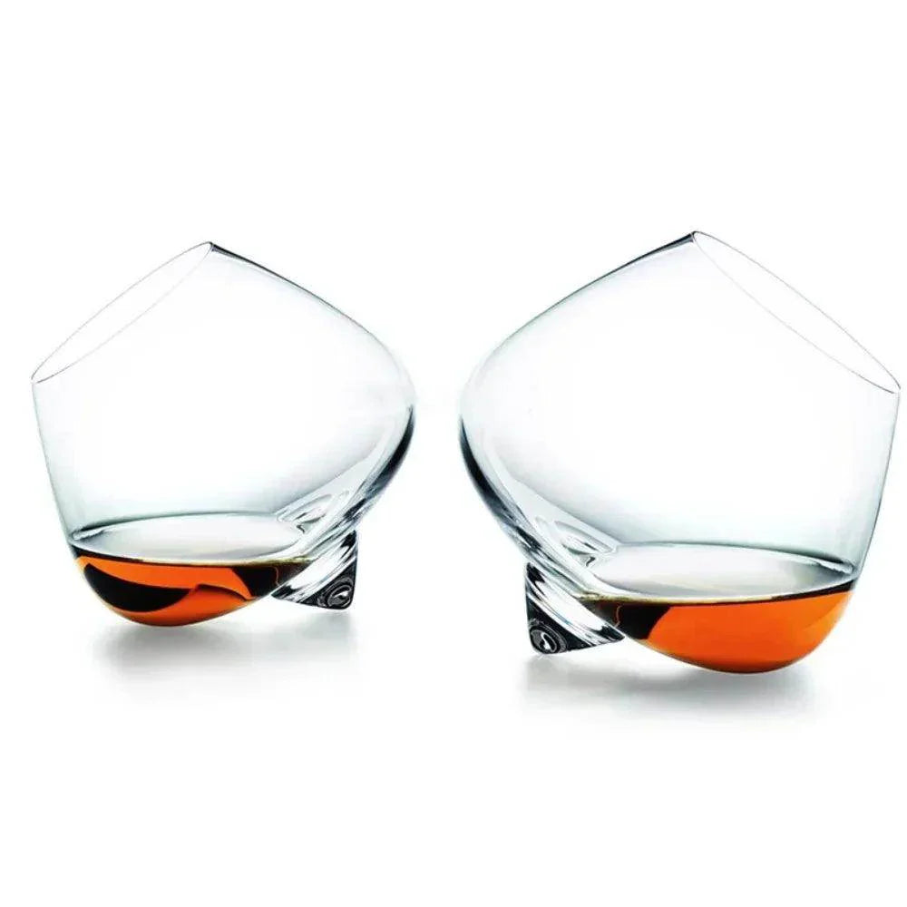 Irregular Rotating Whiskey Glass - My Store
