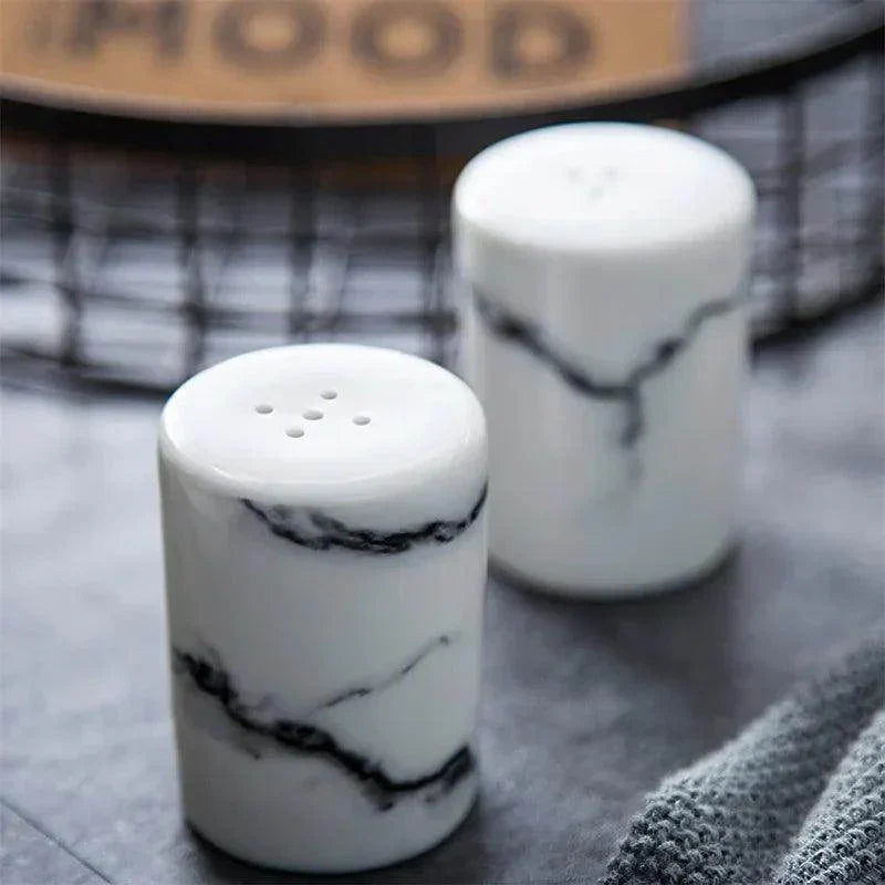 Ceramic Marble Spice Jar – Nordic Style - My Store
