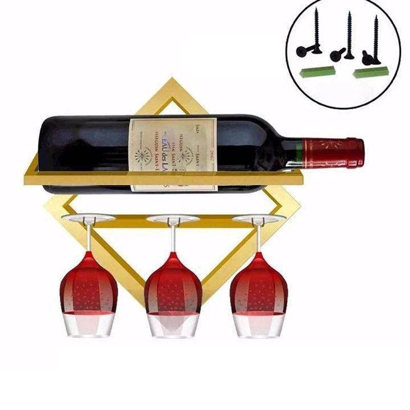 Wall-Mounted Upside Down Wine Rack - My Store