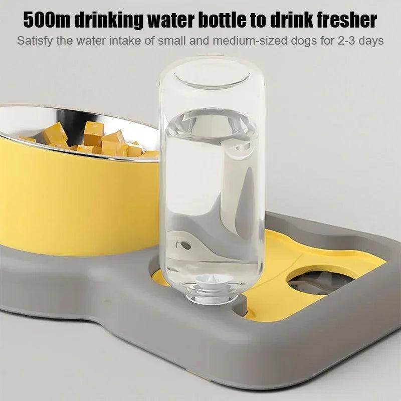Pet Feeder Bowls & Water Bottle Set - My Store