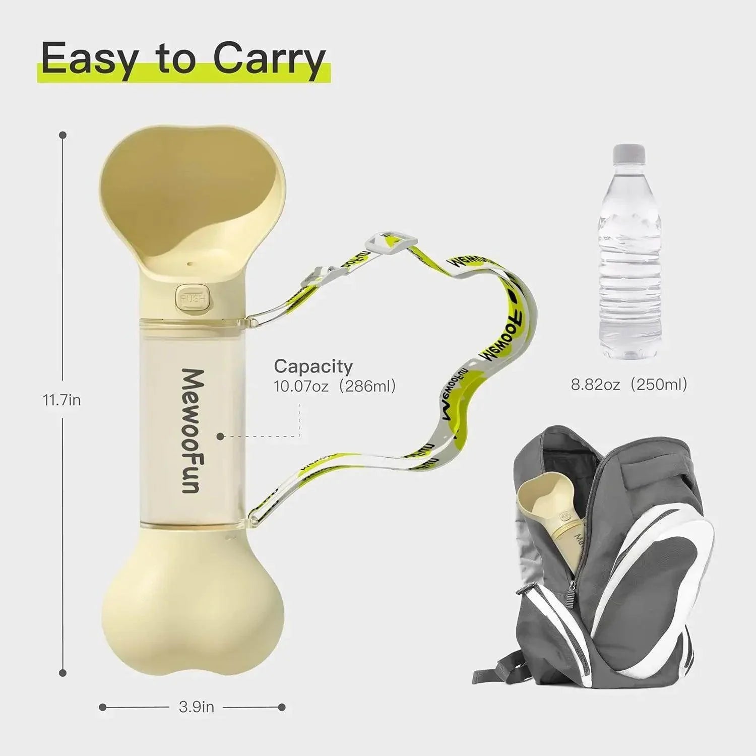 Portable Dog Water Bottle with Poop Bag Dispenser - My Store