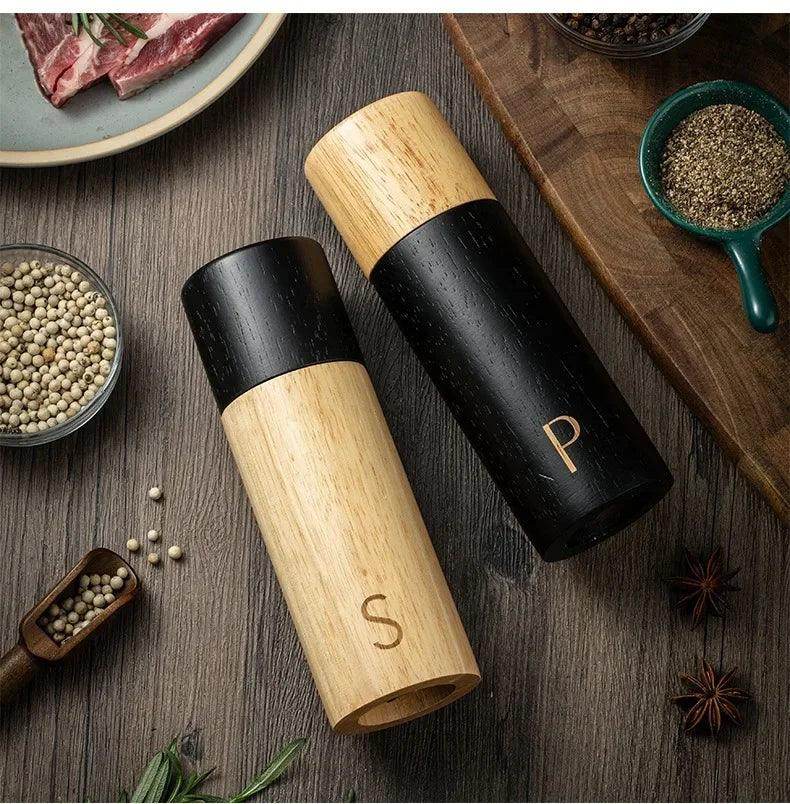Wooden Salt & Pepper Grinder Set - My Store