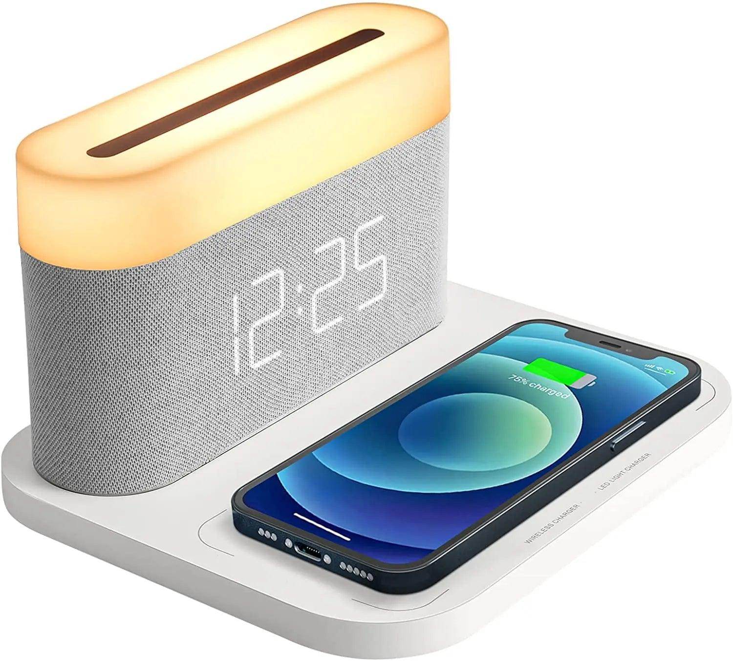Upgraded 15W Fast Wireless Charging Lamp with Digital Alarm Clock - My Store