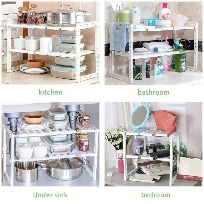 Cabinet Organizer Shelves – Stackable Storage Solution - My Store