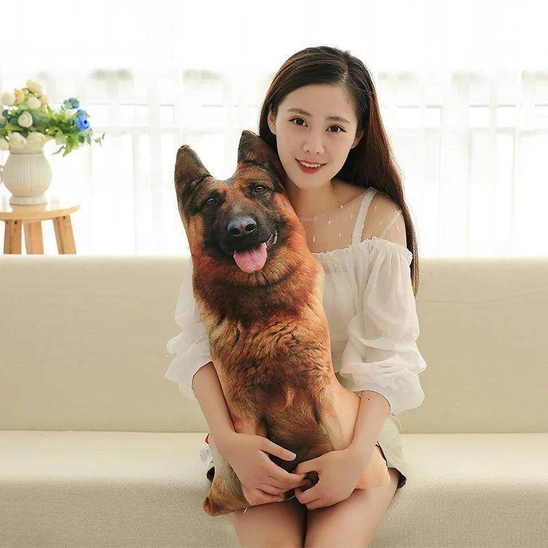 3D Lifelike Dog Print Throw Pillow – Fun & Cozy Home Cushion - My Store