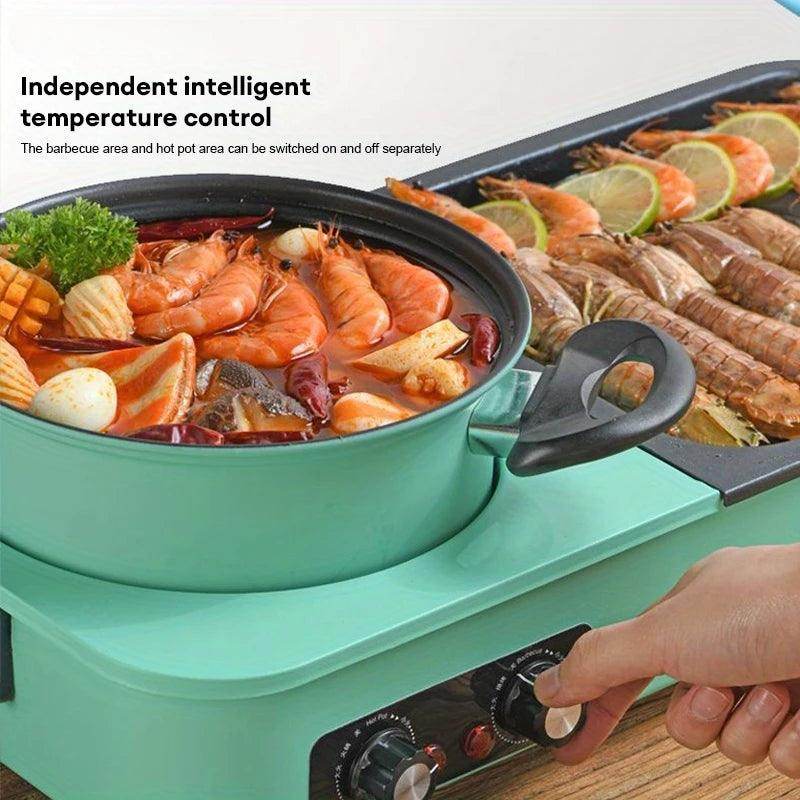 3-in-1 Electric Grill with Hot Pot - My Store